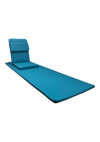 Backjack Meditasyon Sandalyesi Destekli Yer Minderi + 60x180 Kumaş Mat - Backjack 3xl Mat+backjack İkili Set Koyu Petrol Mavisi/buz Mavisi