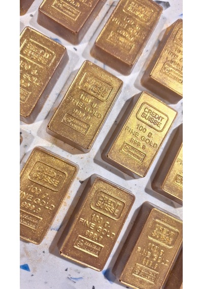 Ruby Çikolata Dolgulu Külçe Altın Sütlü Hediyelik Çikolata 500 Gr