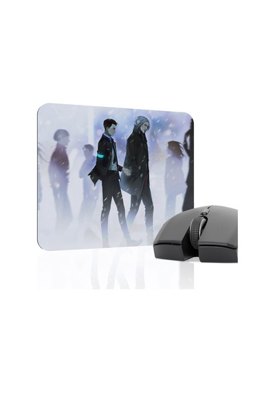 Detroit Become Human Kaymaz Dikişli Kauçuk Oyuncu Mousepad V2 - 22x18 Gaming Mouse Pad Fare Altlığı