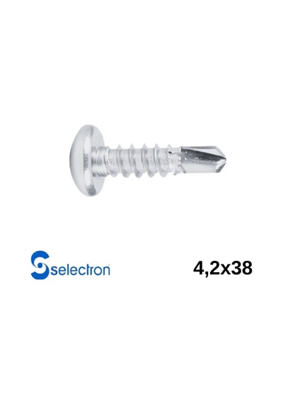 Selectron 4,2 X 38 Yıldız Silindir Başlı Matkap Uçlu Vida 1000 Ad.