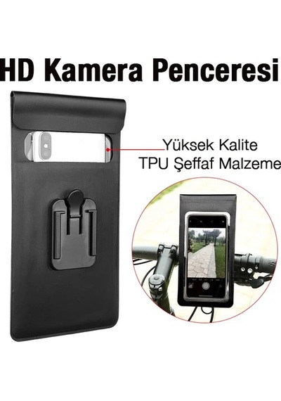 Ally F1-c Su Geçirmez Bisiklet Gidon Telefon Tutucu- 5775 Siyah
