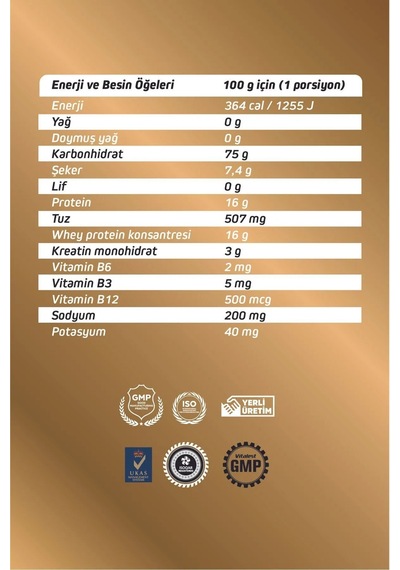 Mass Gainer Çikolata Aromalı 2400G. Karbonhidrat Tozu 24 Servis
