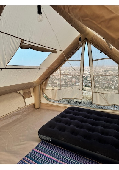 Çadır Dünyası 12 Kişilik Dev Şişme Kamp Çadırı - 400x300 Cm - 210 Cm Yükseklik Çok Renkli