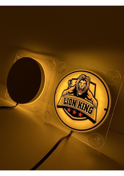 Ahmet Otomotiv Lion King Aslan Kral Cam Önü Logo Tabela 12volt