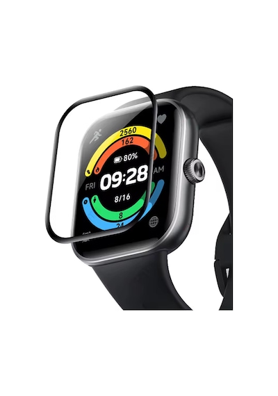 Forzacase Xiaomi Redmi Watch 5 İle Uyumlu Çerçeveli Tam Kaplayan 3d Pet Ekran Koruyucu Film Fc016