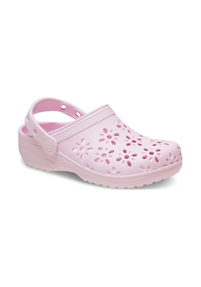 Crocs Classic Floral Cut Out Clog K Çocuk Terliği 210943-6zw Pembe Pembe