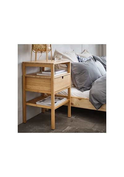 Ikea Nordkısa Komodin, Bambu, 40x40 Cm Ikea Nordkısa Komodin, Bambu, 40x40 Cm