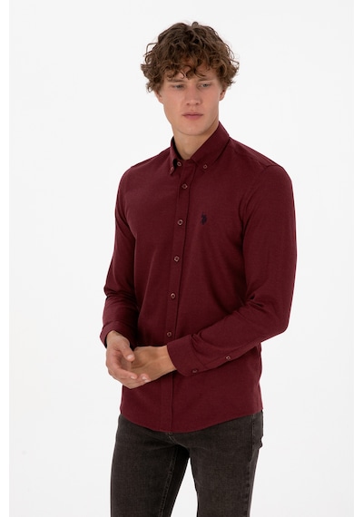 U.s. Polo Assn. Erkek Bordo Gömlek Basic 50316721-vr014 Bordo