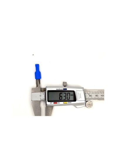 100 Adet 1,50-2,50mm Kablo Ucu 6,3 Dişi Fiş Mavi Izolasyonlu Sıkm