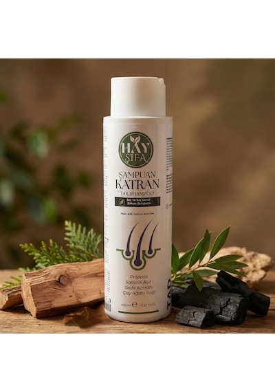 Katran Şampuanı 400 Ml Sedir Katranı Çam Katranı Çay Ağacı Yağı Ve Propolis İçeren Bitkisel Şampuan Diğer