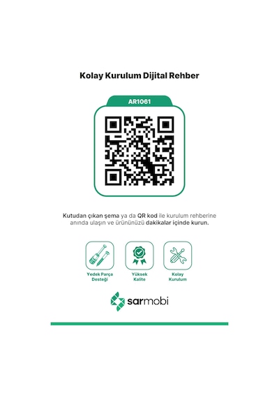 Sarmobi Arden 6 Kapaklı 2 Çekmeceli Dolap 54nar100103krkr Beyaz