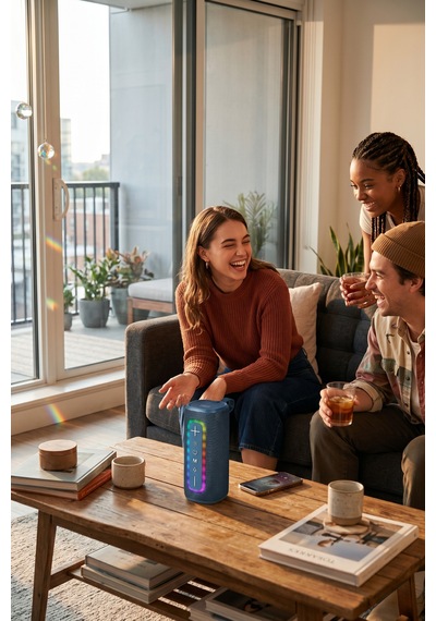 Taşınabilir Kablosuz Bluetooth Hoparlör Rgb Işıklı / Fm Radyo Tg-428
