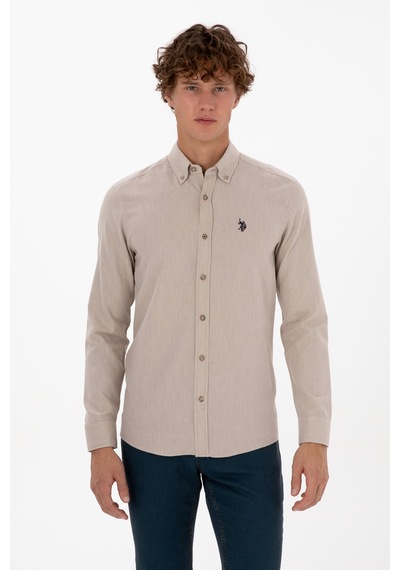 U.s. Polo Assn. Erkek Bej Gömlek Basic 50316721-vr011 Bej U.s. Polo Assn. Erkek Bej Gömlek Basic 50316721-vr011 Bej
