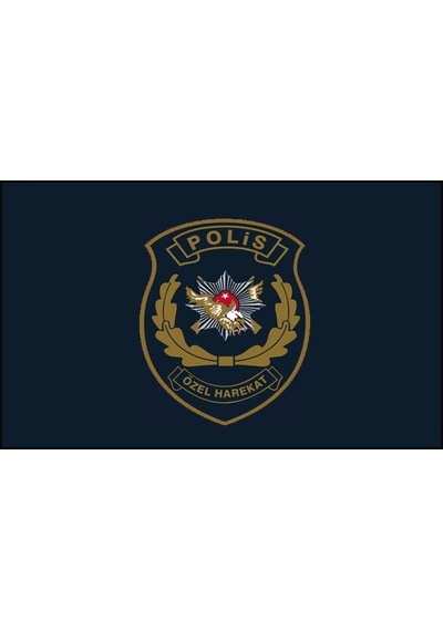 Masa Üstü Polis Özel Harekat Bayrağı 15X23Cm Masa Bayrağı