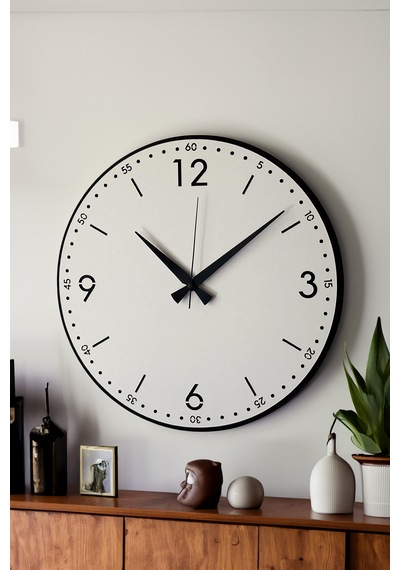 Dekoratif Yeni Modern Rasalhague Ahşap Duvar Saati 48cm Siyah - Beyaz Dekoratif Yeni Modern Rasalhague Ahşap Duvar Saati 48cm Siyah - Beyaz