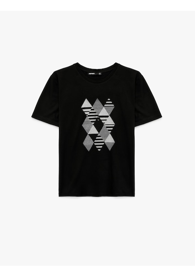 Koton Regular Fit Kısa Kollu Bisiklet Yaka Baskılı Tişört Siyah 6sak50081ek Siyah Koton Regular Fit Kısa Kollu Bisiklet Yaka Baskılı Tişört Siyah 6sak50081ek Siyah