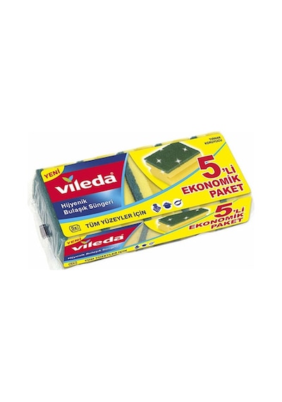 Vileda Ekonomik Paket Hijyenik Bulaşık Süngeri 5'li