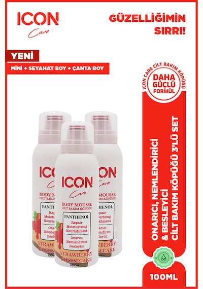Cilt Bakım Köpüğü Strawberry & Cheesecake 100 Ml- 3'lü Set