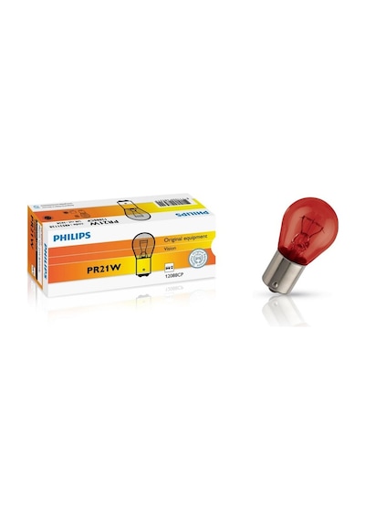 93 Kırmızı Philips Uyumlu Ampul 12v 21w Yakın Şaşı 2 Adet
