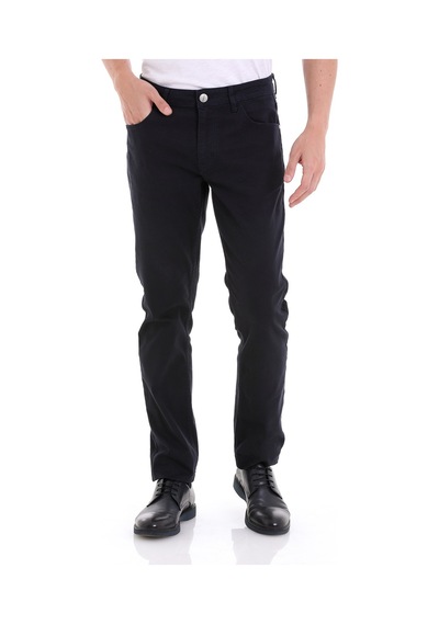 Hatemoğlu Lacivert Regular Fit Düz 5 Cep Pamuklu Kot Pantolon Lacivert