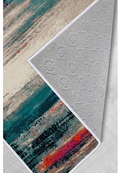 Rovigo Home Dijital Baskı Yıkanabilir Kaymaz Taban Salon Halısı  RVG1738 Çok Renkli