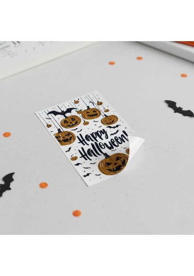 Özel Üretim Salon Aksesuarı Parti Dekoru Dekoratif Ürün Happy Halloween Temalı Duvar Stickerı Çok Renkli