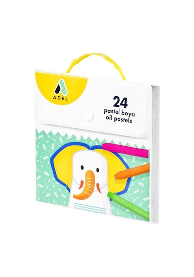 Adel Çantalı Pastel Boya 24 Renk