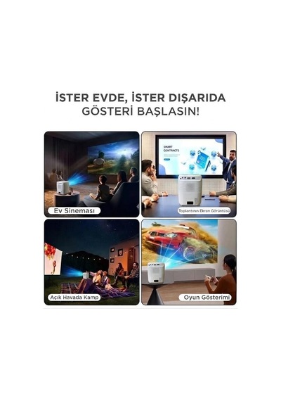 Özel Seri Medya Teknoloji Multimedya Projeksiyon Cihazı Taşınabilir Ev Sineması T11 4k 1080p