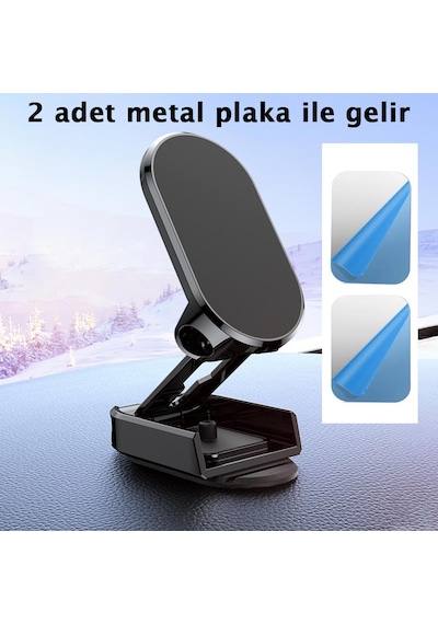 Mt90 Alüminyum Kasa Araç İçi Telefon Tutucu Torpido Üstü 360 Dere