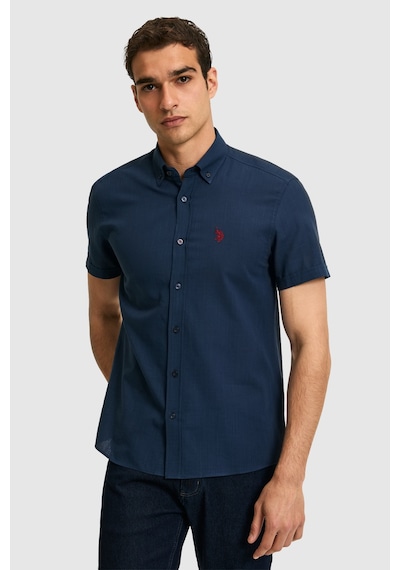 U.s. Polo Assn. Erkek Lacivert Gömlek Kısa Kollu 50324727-vr033 U.s. Polo Assn. Erkek Lacivert Gömlek Kısa Kollu 50324727-vr033