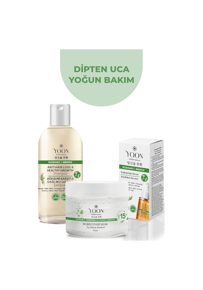 3 Lü Şampuan, Saç Bakım Suyu, Saç Maskesi Dökülme Karşıtı, Hızlı Uzatma, Dipten Uca Yoğun Bakım Tüm Saçlar
