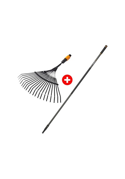Fiskars 135201 Quıckfıt Metal Yaprak Süpürgesi + Grafit Sap 156 Cm