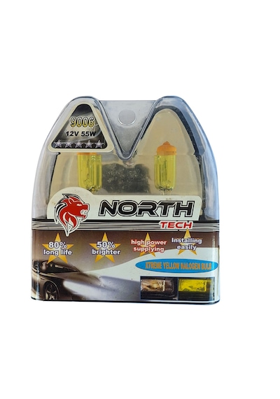 Northtech 9006 HB4 Oto Far Ampulü 12V Limon Sarı Işık 55W