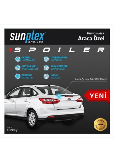 Spoiler Parlak Siyah Focus 3 4 2011-2017 2007101 Sunplex