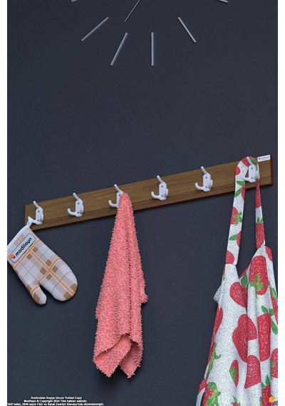 Arı 18 Kancalı Mutfak Askısı 3'lü Set 81,4x9,6 Cm - Şık Tasarım, Çok Amaçlı Düzenleyici Ve Yer Tasarrufu Kahverengi Arı 18 Kancalı Mutfak Askısı 3'lü Set 81,4x9,6 Cm - Şık Tasarım, Çok Amaçlı Düzenleyici Ve Yer Tasarrufu Kahverengi