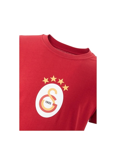 Gsstore Galatasaray Lisanslı Armalı T-shirt Bayrak Ve Lazer Kutu Hediyeli Kırmızı