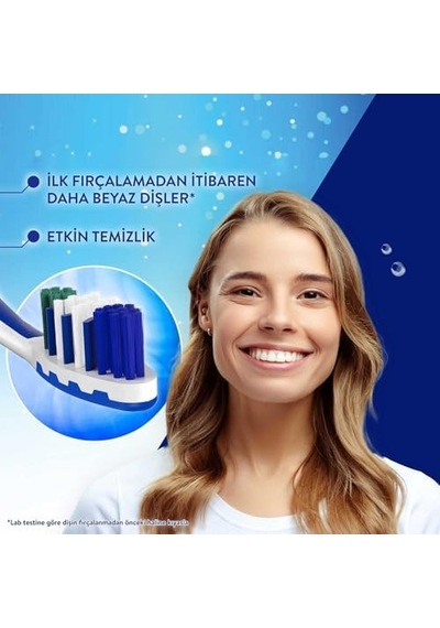 White Now Beyaz Dişler 2'li 1+1 Orta Diş Fırçası Açık Ahşap