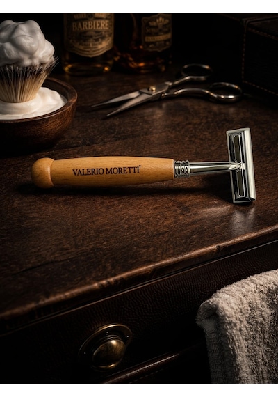 Valorıe Morettı Bambu Saplı Premium Metal Başlıklı Klasik Tıraş Bıçağı