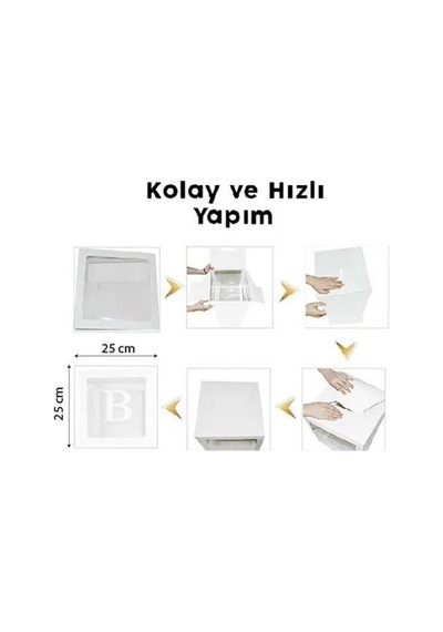 One Yazılı Demonte 25 CM Şeffaf Kutu Set Mavi