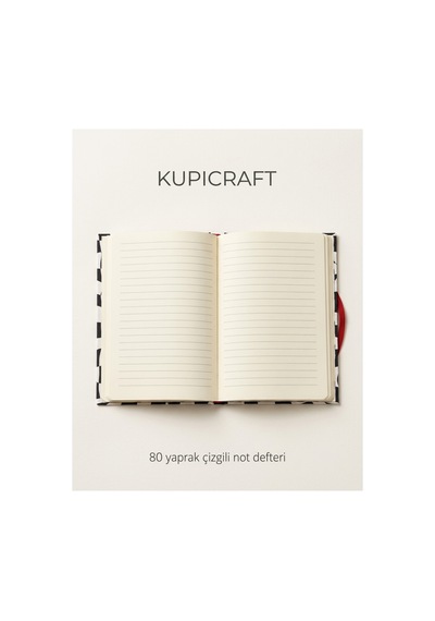14x20 80 Sayfa Çizgili Sert Kapak Lastikli Not Defteri Ajanda - Planner - Günlük Siyah - 936462908 Siyah