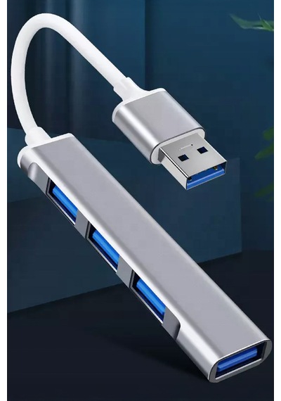 Usb 3.0 Hub Çoklayıcı 4 Portlu Alüminyum Gövde Yüksek Hızlı Veri Aktarımı Laptop Çoğaltıcı