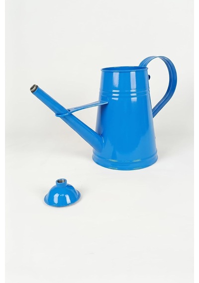 Tr Stella 3 Litre Metal Çiçek Bahçe Sulama Kabı Modern Dekoratif Çok Amaçlı Sulak Mavi
