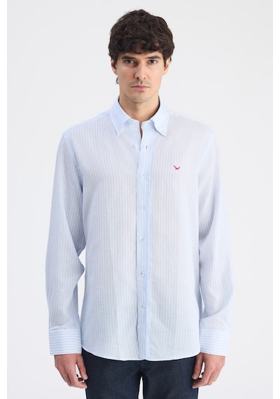 D'S Damat Ds Damat Comfort Mavi Çizgili Gömlek 6hc02g816304m Çok Renkli