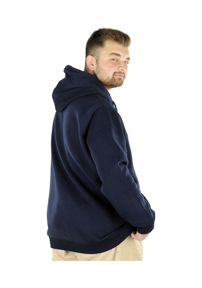Mode Xl Büyük Beden Sweat Kapson Kangoroo Pocket Recycle B20532 Lacivert 001