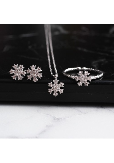 Glorria Gümüş Kar Tanesi Set (381943258)
