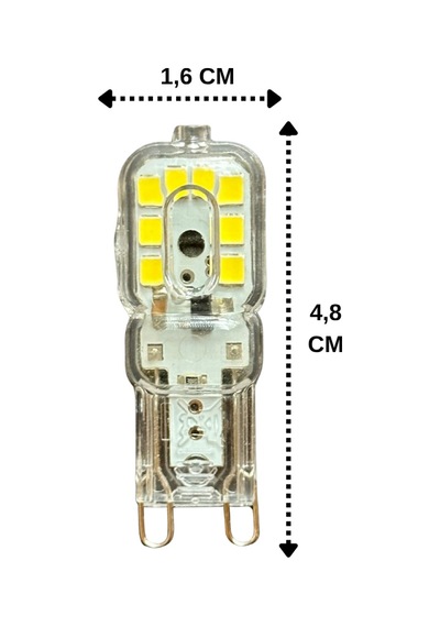 6 Adet Osaka 3w Beyaz Işık 6500k Dim Edilebilir G9 Duylu Led Kapsül Ampul