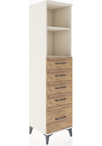 Hyperion Dolap 2 Raflı 5 Çekmeceli 44x44x182 Aytaşı-çam Aytaşı