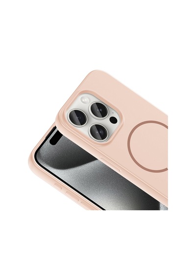 Apple iPhone Uyumlu 15 Pro Max Kılıf Magsafe Destekli Kamera Korumalı Yumuşak Silikon Pazarplus Titanyum-Gri