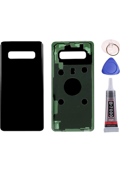 Samsung S10 Plus 4g Siyah Uyumlu Arka Kapak Batarya Kapağı Pil Kapağı Yapışkan Ve Sökme Aparatıyla Beraber Full Set Siyah
