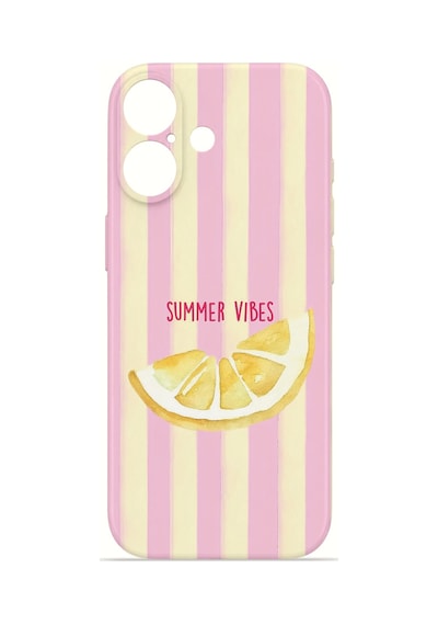 Apple iPhone Uyumlu 17 Vorian İnce Kamera Korumalı Mika Kılıf Summer Vibes Lemon Summer Vibes Lemon Mika